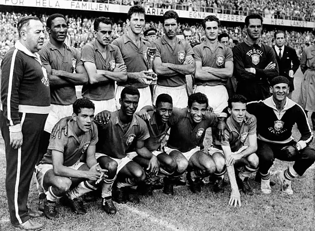 Formación titular de Brasil en el Mundial 1958