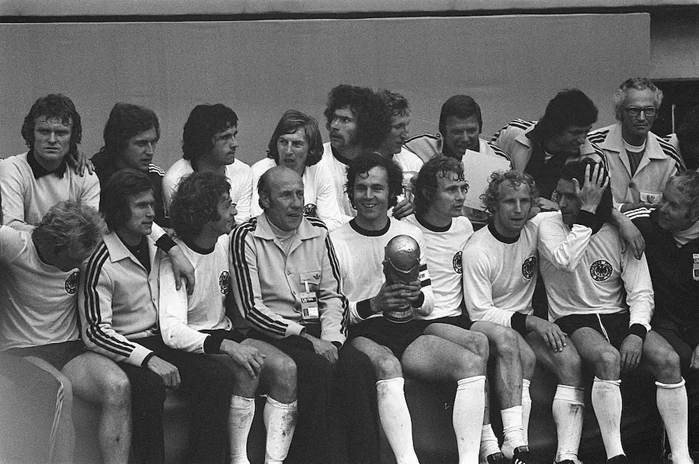 La selección alemana, uno de los países anfitriones que ganó el Mundial en 1974.