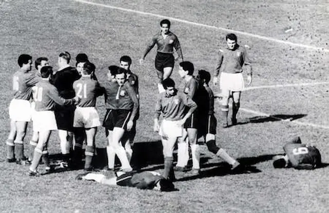 La Batalla de Santiago, el partido que enfrentó a Chile e Italia en el Mundial de 1962.