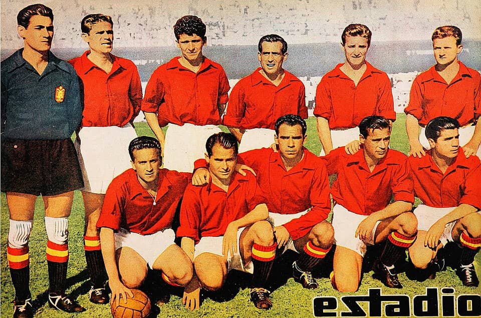 Formación inicial de España en el Mundial 1950.