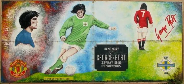 Mural de George Best en Portavogie.