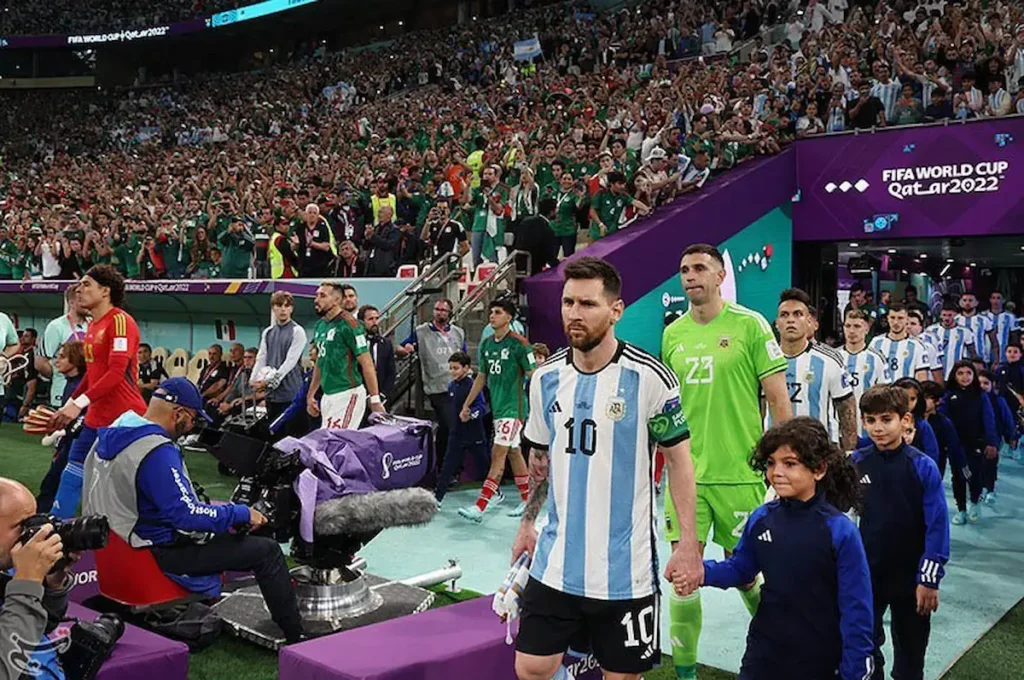 Argentina y México antes de enfrentarse en el Mundial de Qatar 2022.