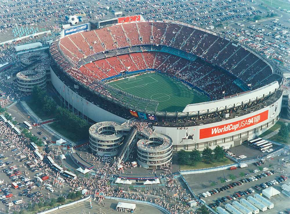 Vista aérea del Giants Stadium durante el Mundial USA 1994.