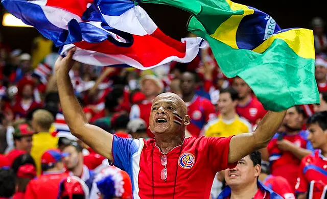 Afición de Costa Rica en el Mundial de Brasil 2014