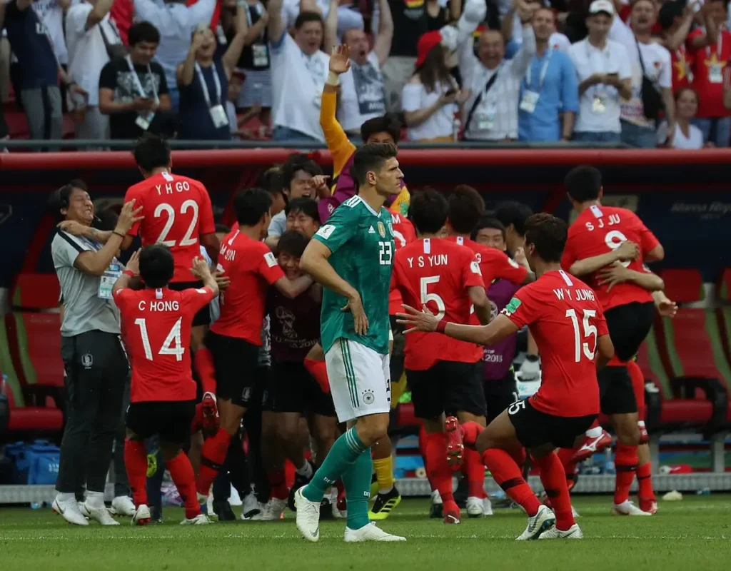 Alemania cayó contra Corea del Sur en 2018 en una de las mayores sorpresas de la historia del torneo.