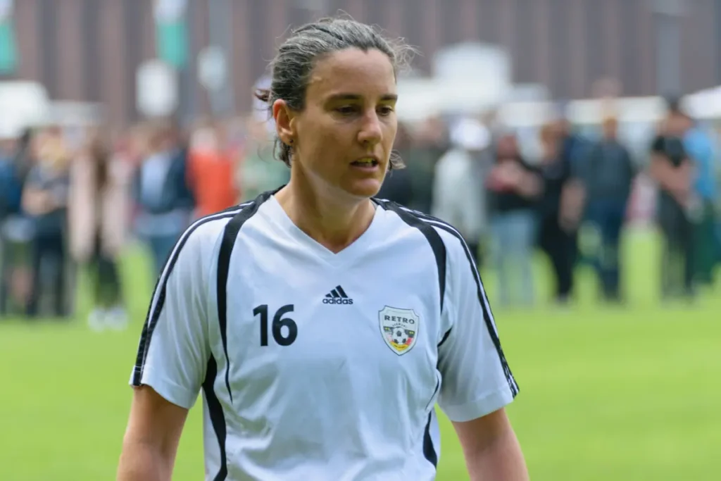 Birgit Prinz, estrella de la selección alemana.