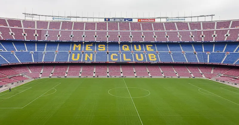 Camp Nou antes de la remodelación. 