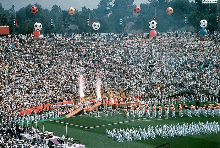 Inauguración del Mundial de USA 1994 en el Rose Bowl Stadium.