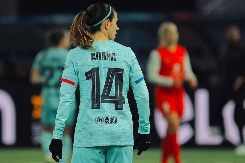 Aitana Bonmatí en un partido con el FC Barcelona. 