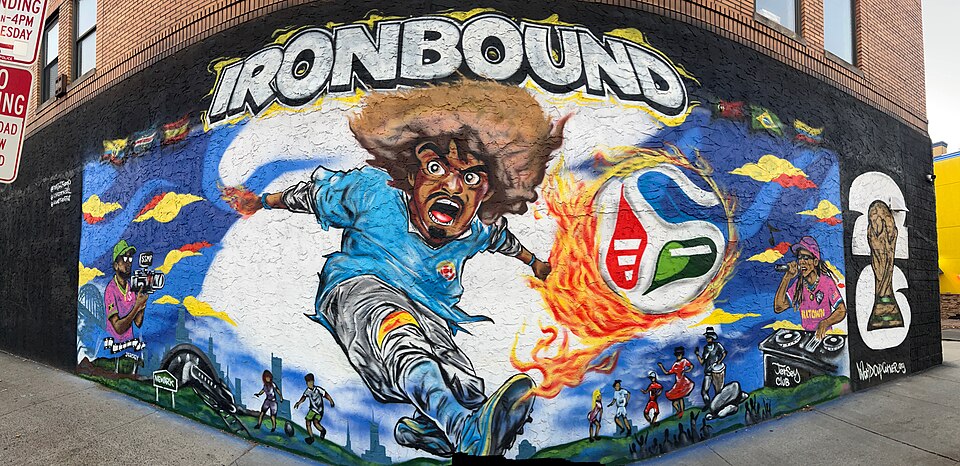 Mural sobre Cabo Verde en el bario de Iron Bound.