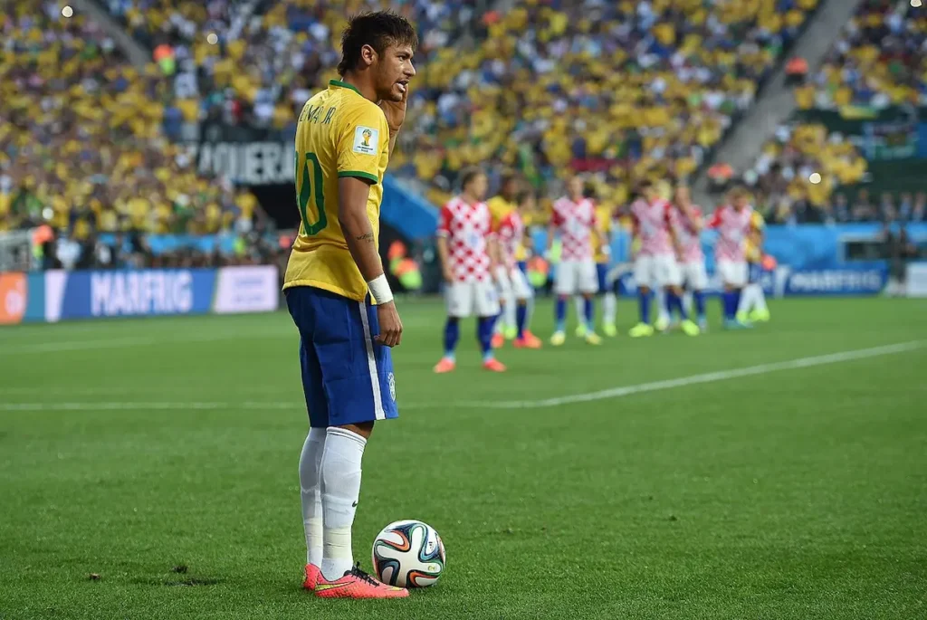 Neymar Jr durante el Mundial de Brasil 2014.