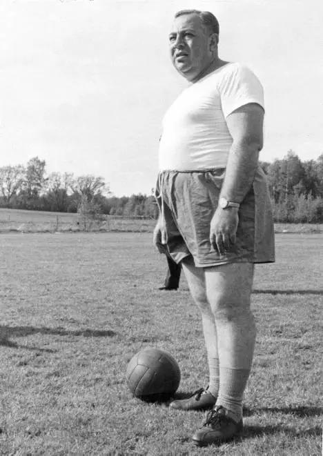 Vicente Feola en un entrenamiento con Brasil en 1958.