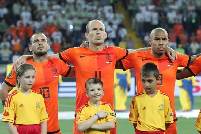 Arjen Robben en la Eurocopa de 2012.