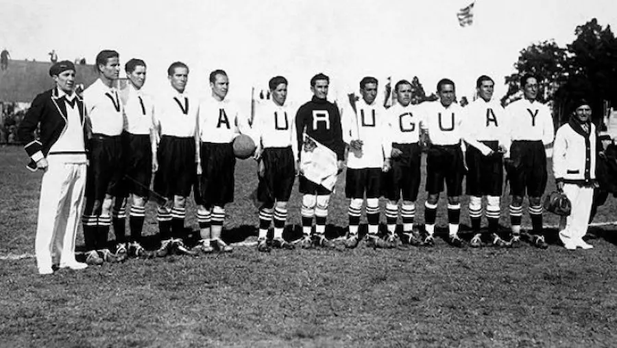 Camisetas de Bolivia en el Mundial de Uruguay 1930.