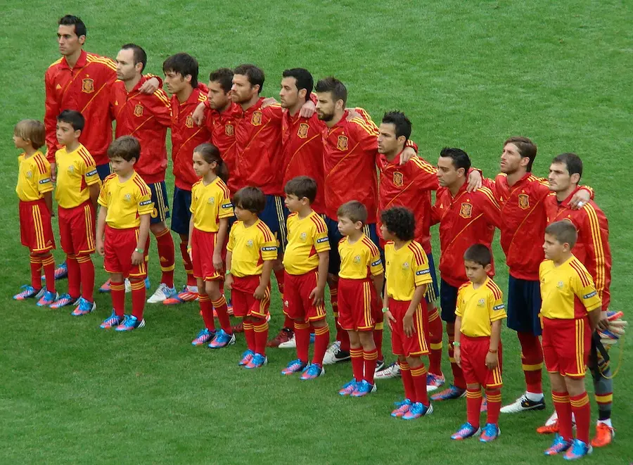 Formación de España en la final de la Eurocopa 2012.