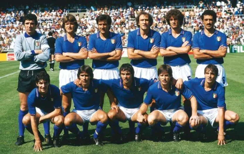 Formación de Italia en el Mundial de España 1982. 