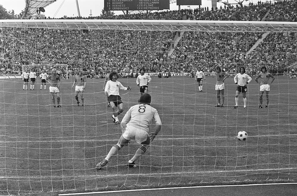 Jan Jongbloed, portero de la Naranja Mecánica, en la final del Mundial de 1974.