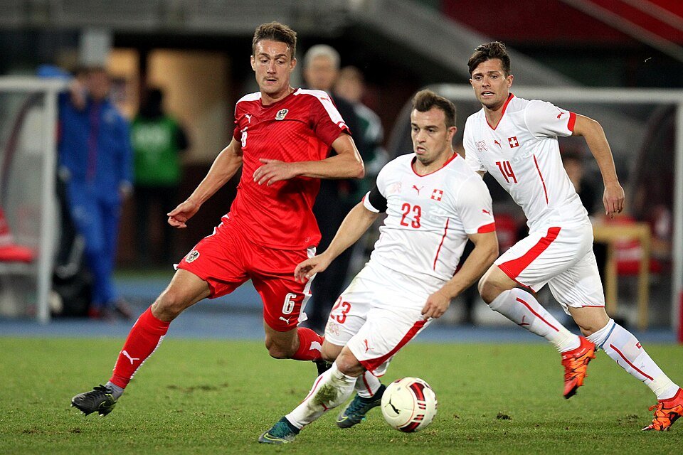 Shaqiri en un partido con Suiza.