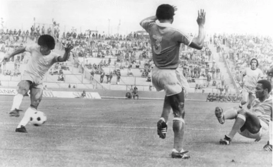 Partido entre Brasil y Zaire en el Mundial de 1974.